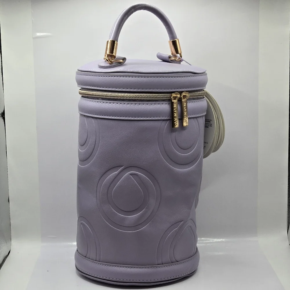 New Monat Purple Travel Case with Tags-Stylish & Portable for On-The-Go Storage